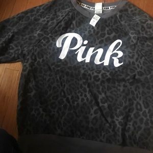 VS pink sweatshirt and shirt